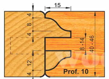 Profil dveří s přiznanou spárou